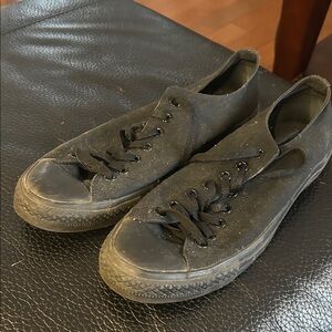 Classic Black Canvas Men's Shoes